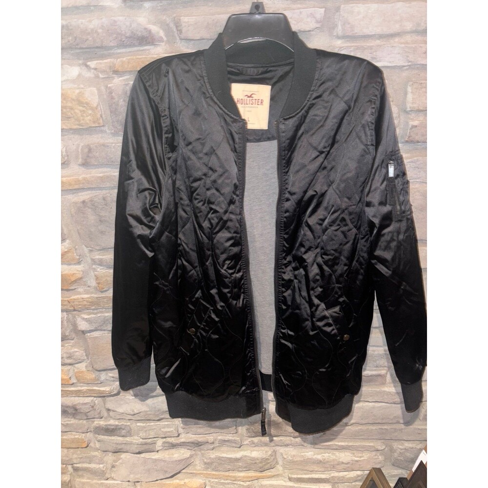 HOLLISTER Mens Large L Puffer/Bomber Jacket pockets on the arms